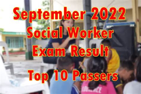 RESULT: September 2022 Social Worker board exam top 10 passers.